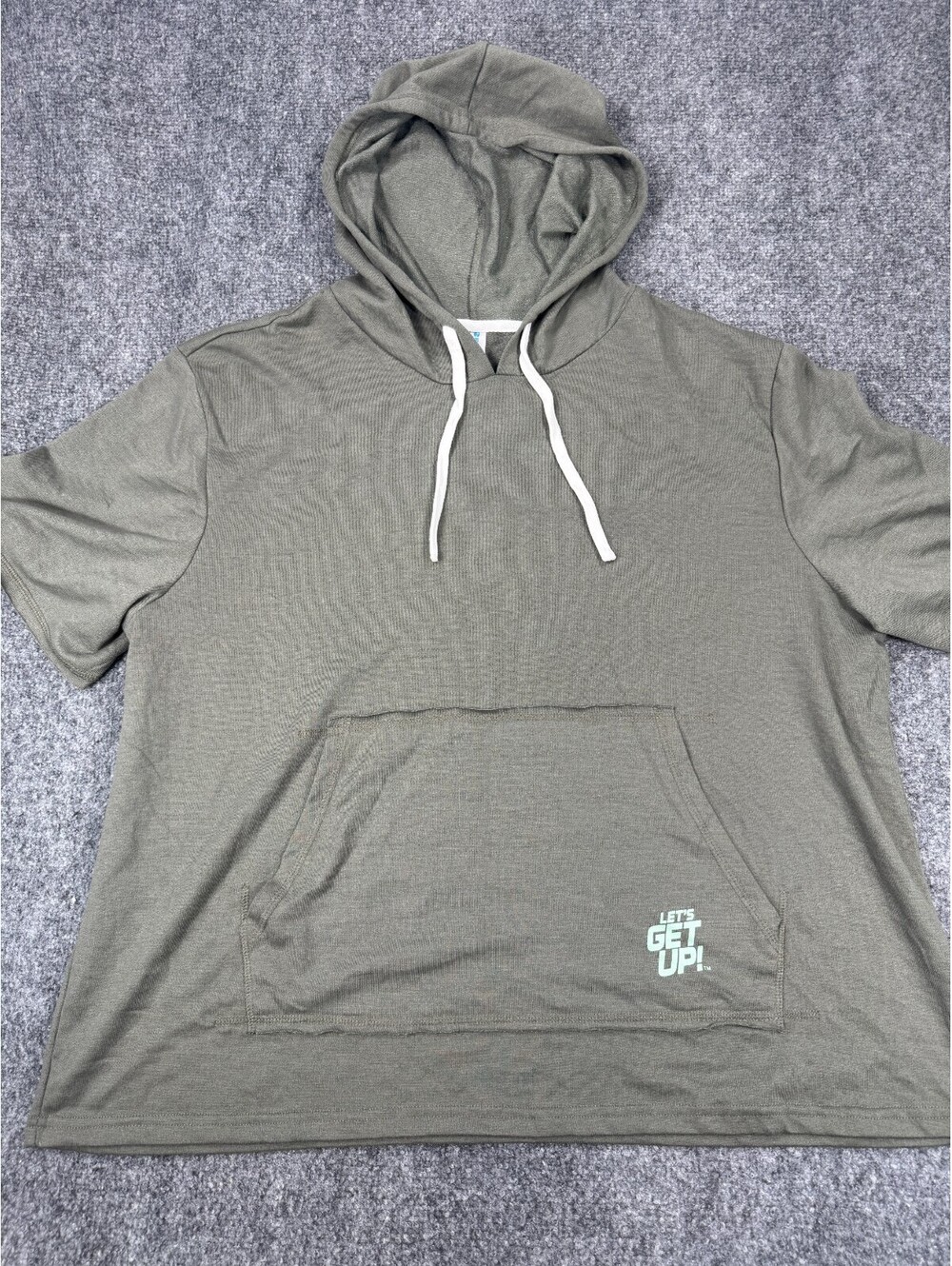 Beachbody Let's Get Up! Hoodie Men’s Size 2XLarge Green Kangaroo Pocket